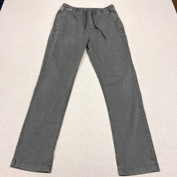 Faherty Pants Mens Medium Gray Organic Cotton Canvas Drawstring Chino Casual - Picture 1 of 9